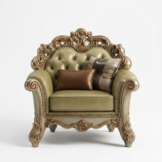 Luxus Chesterfield Sessel Ohrensessel Polster Royal Design Kunstleder