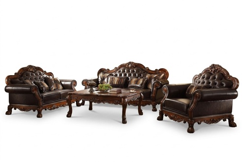 Luxus Chesterfield Sofagarnitur 3+2+1 Sitzer mit Couchtisch Möbel Couch Sofa Neu