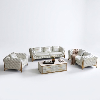 Luxus Chesterfield Sofagarnitur 3+2+1 Sitzer Möbel Couch