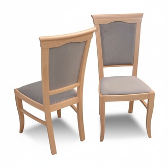 Luxus Design Polster Stuhl Stühle Sitz Lehn Büro Esszimmer Massiv Holz