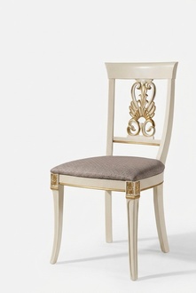 Luxus Design Polster Stuhl Stühle Sitz Lehn Massivholz Esszimmer Barock Rokoko