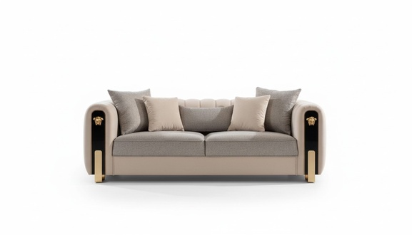 Luxus Dreisitzer Beige Sofa 3 Sitzer Sofas Sitz Design Klassischer Möbel Couchen