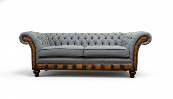 Luxus Dreisitzer Moderne Couch Möbel Grau Sofas Stoff Textil Polster