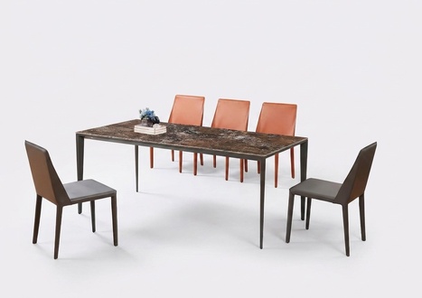 Luxus Esstisch - Tisch Esszimmer Möbel Metall Marmor Optik Design Tische 180x90.