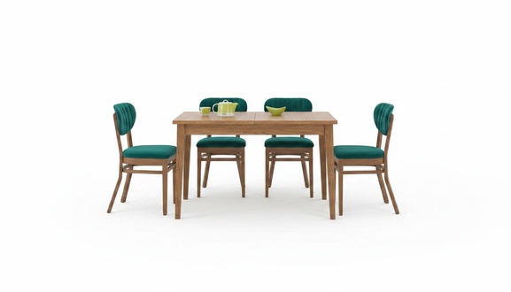 Luxus Esszimmer Set Esstisch 4x Stühle Tisch Esstische Essgruppe 5tlg