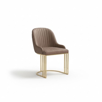 Luxus Esszimmerstuhl Küchenstuhl Tresenstuhl Stuhl Stoff Beige Moderne Lehnstuhl