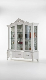 Luxus Holz Vitrine Anrichte Design Schränke Weiß Italienische Möbel