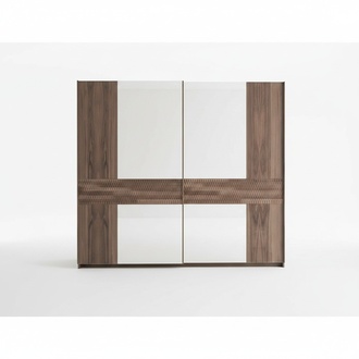 Luxus Holzschrank Modern Schlafzimmer Design Kleiderschrank Glastüren