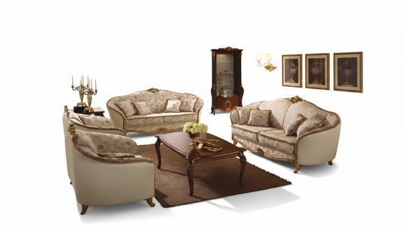 Luxus Klasse 3+1+1 Italienische Möbel Sofagarnitur Couch Sofa Neu arredoclassic™