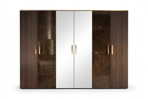 Luxus Kleider Schrank Designer Hochglanz Kleiderschränke Möbel Wohnen Holz Neu