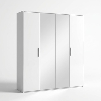 Luxus Kleiderschrank 4 Türen Schrank Garderobe Modern Schränke Holz Design Möbel