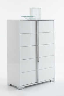Luxus Kommode Hoch Schrank Kommoden Sidebaord Schränke Holz Weiß Italien Möbel