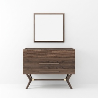 Luxus Kommode mit Spiegel Schlafzimmer Stil Modern Holzschrank Design