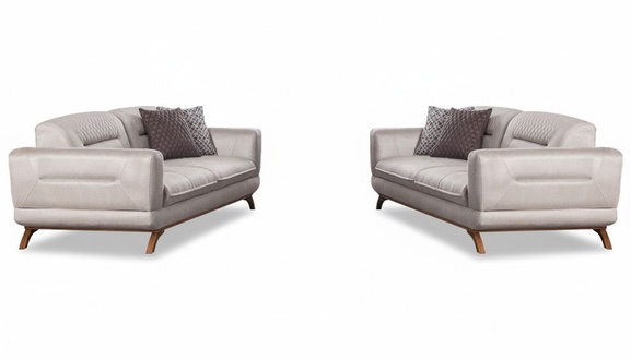 Luxus Komplett 2 tlg Wohnzimmer Sofagarnitur 3+3 Sitzer Polster Möbel