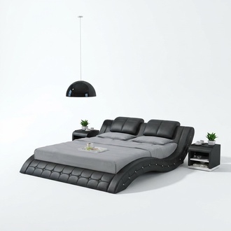 Luxus Leder Bett Design Polster Betten Doppel Ehe140/160/180 LB8824