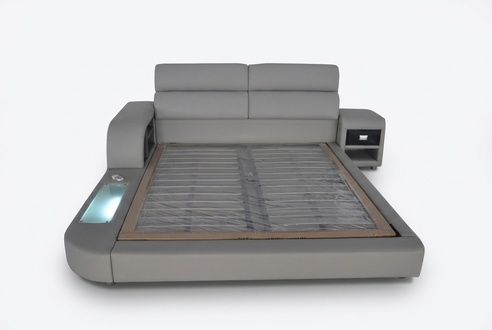 Luxus Leder Design Polster Betten Doppel Modernes 140/160/180/200 Bett LB8805