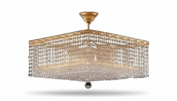 Luxus Lüster Deckenleuchter Gold Kronleuchter Deckenlampe Kristall Art
