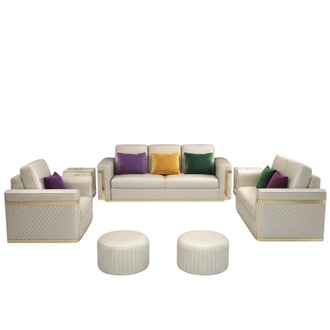 Luxus Mega Klasse 3+2 Sitzer Echtze Handarbeit Sofa Couch Polster Sitz Garnitur !