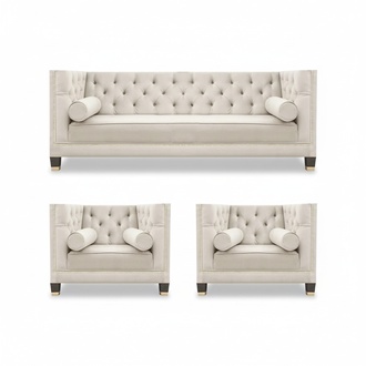 Luxus Möbel Sofagarnitur Couch Sofas Polster Textilsofa Sessel Set Garnitur