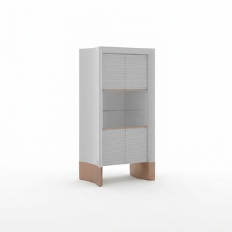 Luxus Möbel Vitrine Design Holzschrank Esszimmer Vitrinen Glas Neu