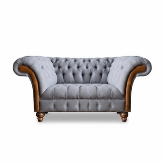 Luxus Möbel Zweisitzer Sofa Couch Chesterfield Designer Textil Wohnzimmer