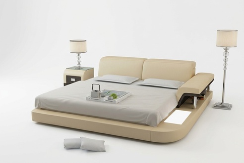 Luxus Multifunktions Wasserbett Doppel Bett Wasser Betten Polster + USB