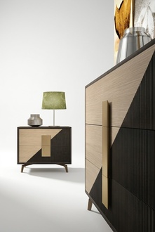 Luxus Nachttisch Konsolen Beistelltisch Holz Möbel Schlafzimmer Braun Metall Neu