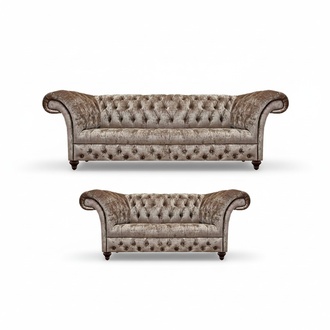 Luxus Neu Kompett 2x Sofas Design Möbel Einrichtung Chesterfield Wohnzimmer