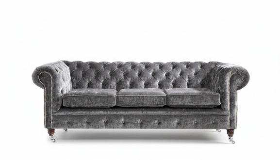 Luxus Samt Chesterfield Sofa Couch Polster Sitz Couchen Sofas 3Sitzer