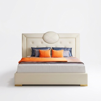 Luxus Schlafzimmer Bett Doppel Design Polster Betten Möbel Schlaf Hotel Weiß
