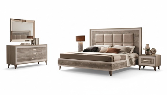Luxus Schlafzimmer Bett Doppelbett Modern Holz Samt Polster Betten Neu Luxus