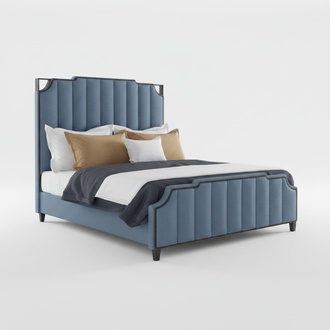 Luxus Schlafzimmer Doppelbett Bett 150/180x200cm Leder Metall Neu Hotel Betten