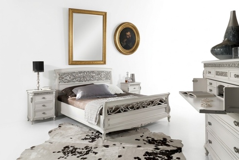 Luxus Schlafzimmer Möbel 3tlg. Set Bett 2x Nachttische Modernes Design