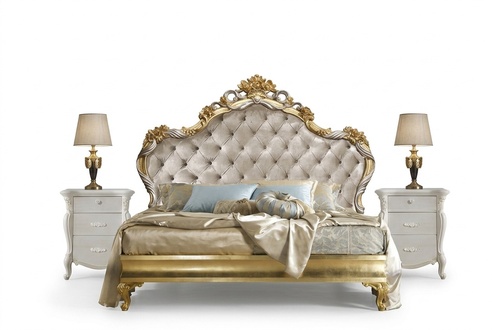 Luxus Schlafzimmer Set 4tlg. Bett + 2x Nachttisch + Chaiselongue Design Liege
