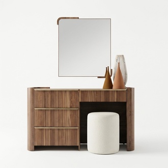 Luxus Schminktisch mit Hocker Konsole Kommode Sitzhocker Schlafzimmermöbel
