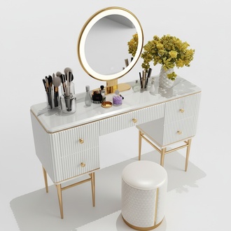 Luxus Schminktisch Spiegel Hocker Komplett Kommode Schlafzimmer 100x40 Konsole