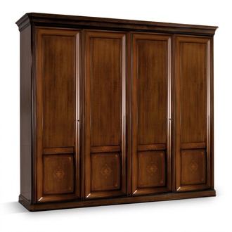Luxus Schrank Kleiderschrank Italienische Möbel Schlafzimmer Echtholz Schränke