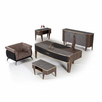 Luxus Schreibtisch Büro Set 4 tlg. Schrank Tisch Schreibtisch Couchtisch 4tlg