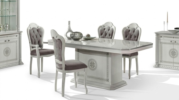 Luxus Set Esszimmer Esstisch Stuhl XXL Tisch Tische Stühle Holz Design 5tlg.