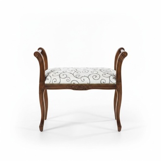 Luxus Sitzbank Hocker Polster Sitz Design Textil Stoff Neu Sitzmöbel