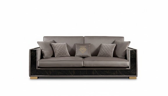 Luxus Sofa 3 Sitzer Modern Design Polster Textil Sofas Sitz Italienische Möbel