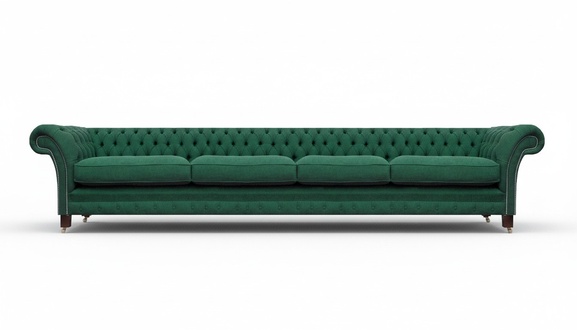 Luxus Sofa Viersitzer Couch Grün Chesterfield Wohnzimmer Möbel Einrichtung