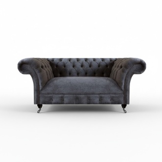 Luxus Sofa Zweisitzer Couch Polstermöbel Wohnzimmer Grau Sofas Chesterfield