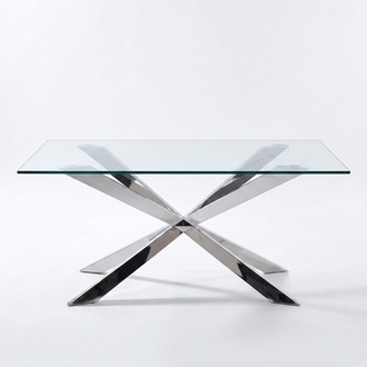Luxus Tisch Design Esszimmer 180x90cm Esstische Glas Möbel Design Tische Neu