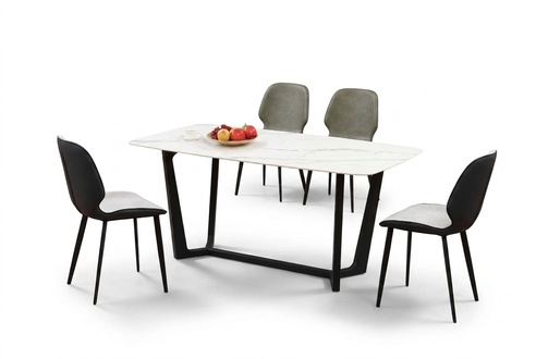 Luxus Tisch Edelstahl Marmor Imitat Stein Esstisch Esszimmer Tische Wohnzimmer !