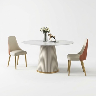 Luxus Tische Runder Tisch Runde Design Edelstahl Möbel Esszimmer Esstische Neu