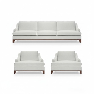 Luxus Weiß Designer Sofagarnitur Wohnzimmer Einrichtung Komplett 3tlg Neu
