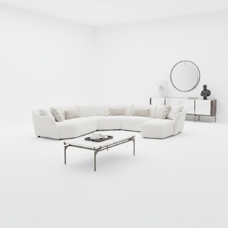 Luxus Wohnzimmer Ecksofa U-Form Set Garnitur Couchtisch Neu Möbel
