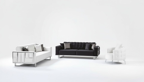 Luxus Wohnzimmer Möbel Couch Sitzgarnitur Sofa Samt Sofagarnitur 3tlg