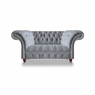 Luxus Zweisitzer Sofa Couch Modern Design Möbel Sofas Neu Grau Chesterfield